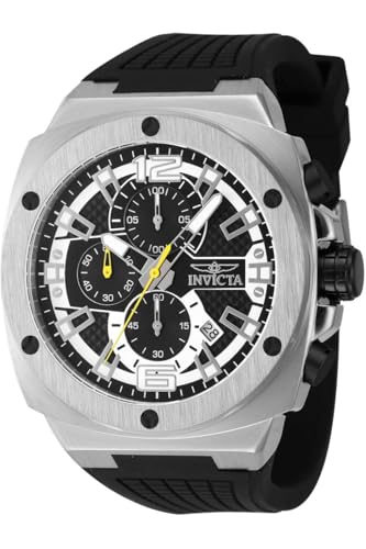 INVICTA Racing Men 47mm Stainless Steel Black + Steel Grey dial V...