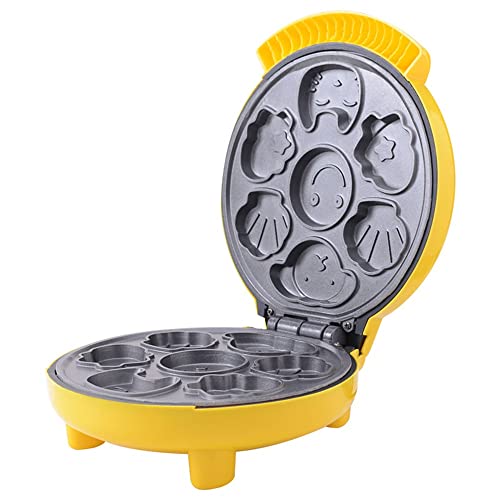 BLUNOA Animal Mini Waffle Maker Machine Electric Belgian Waffle Maker Double-Sided Uniform Heating Makes 7 Fun Different Shaped Fluffy Waffles Pancakes 1000W