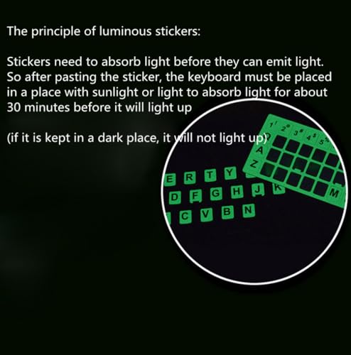 Sticker universal teclado coreano luminoso para laptop miniatura 3