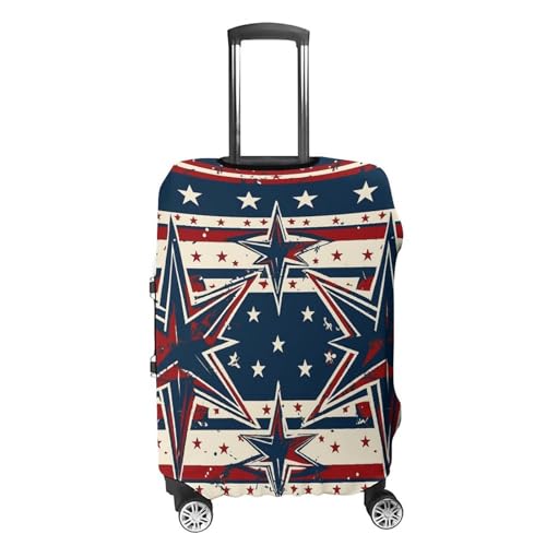 Travel Luggage Cover Elastic Suitcase Protector Anti-Scratch Washable Patriot Star Line Luggage Sleeve Tsa Approved Carry on Covers Baggage Cover Fits 18-32 Inch Luggages4