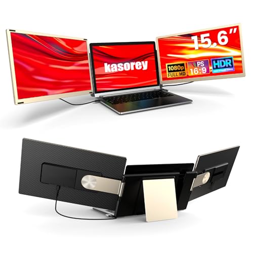 Laptop Screen Extender Portable Monitor, 1080P FHD IPS Screen, Monitor Extender for Laptop, Fit for 13-17" Laptops, Plug & Play Compatiable with Windows/Mac/Chrome/Android/Switch (15.6 inch)