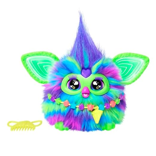 Furby Galaxy, Juguete de Peluche Interactivo Que Brilla en la Oscuridad - Versión en Español, Juguete Electrónico para Niñas y Niños, Regalo de Papá Noel y Reyes Magos