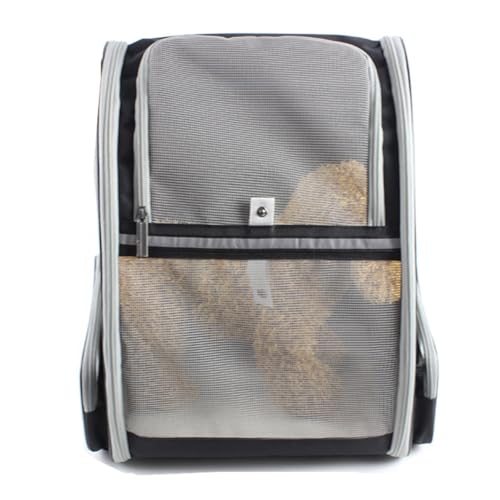 BESTonZON 1Pc Folding Breathable Pet Backpack Carrier for Outdoor Travel Lightweight Dog Bag for Pets Versatile Pet Supplies for Hiking and Camping Black