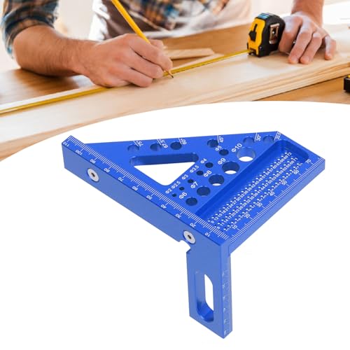 Regla triangular medidora de ángulo 3D para carpintería miniatura 7