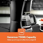 Geepas 750ml Filter Coffee Machine | Fast Brew, 600W