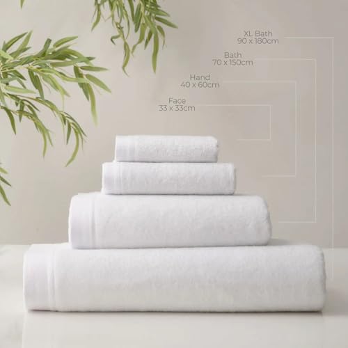 Image of Spread Spain Bamboo Towels for Bath, Towels for Bath Large Size, Bamboo Bath Towel High Absorbent & Soft, 360 GSM, 4pc Set Bath Towel for Men /Women