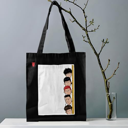 Image of ZORI Black Tote Bag With Pocket Printed Designed Canvas Tote Bags For Women large capacity,Tote bag For Shopping, College, Travel, More Canvas Handbag For Unisex Bag