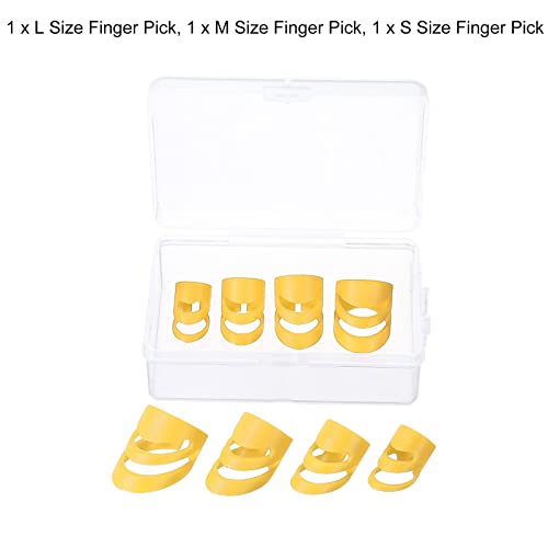sourcing map Guitare Doigt Médiators XL L M S Dimension Lumineux Jaune avec Rangement Boîte pour Guitare Basse Ukulélé… - Les Beatles, Paul McCartney, John Lennon, RIngo Starr, George Harrison sourcing map Guitare Doigt Médiators XL L M S Dimension Lumineux Jaune avec Rangement Boîte pour Guitare Basse Ukulélé… – Image 4