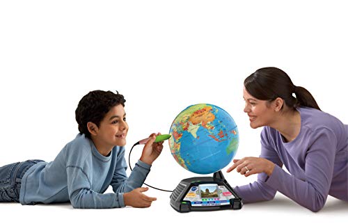 VTech Interaktiver Videoglobus – Weltkugel mit Bildschirm, akustischen und visuellen Lerninhalten (deutsche Version) – Ideal für die Einschulung – Für Kinder ab 7 Jahren
