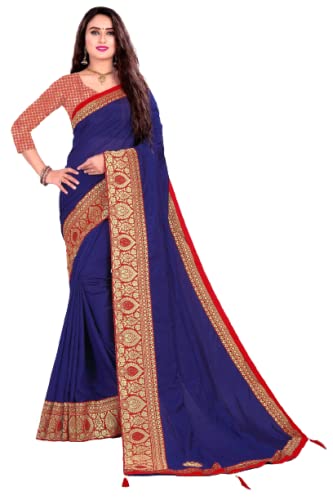 Beena Women'sVichitra Silk Saree With Blouse Piece