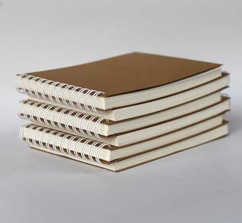 Image of INNAXA Spiral Eco-Friendly Notepad White Wiro A6 Size (Pack-6), 100 Pages