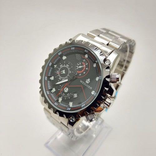 Amazon.co.jp: j45 高クオリティー WEIGUAN 腕時計メンズ シルバー 126