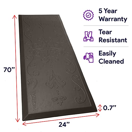 Beveled Edge Fall Mat for Elderly - Fall Prevention for Seniors - Bedside Safety Floor Mat - Elegantly Designed Brown Fall Pads for Elderly - 70" x 24" x 0.7" 6 Beveled Edge Fall Mat for Elderly - Fall Prevention for Seniors - Bedside Safety Floor Mat - Elegantly Designed Brown Fall Pads for Elderly - 70" x 24" x 0.7" - Image 7