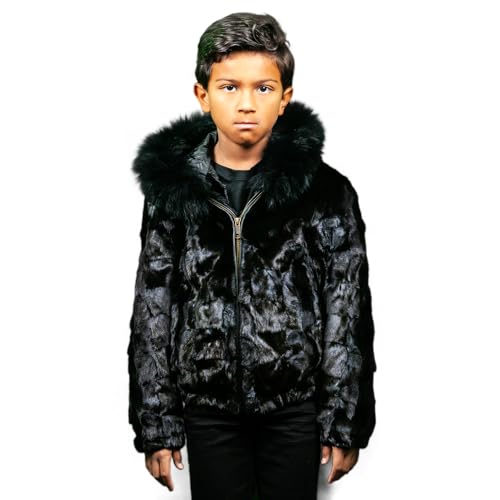 Rex Chinchilla Jacket With Fox Trim Hood