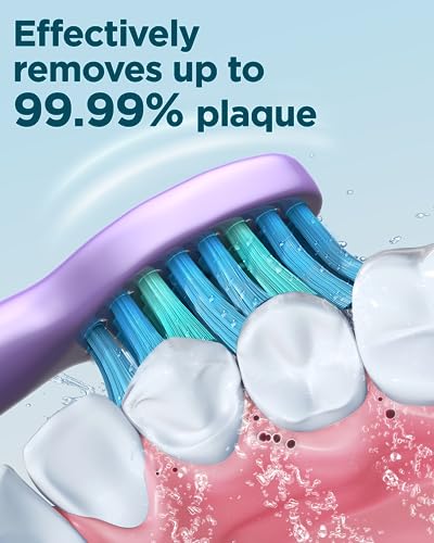 Image of Sonic Electric Toothbrush for Adults and Kids - Rechargeable Sonic Toothbrush with 8 Brush Heads, 120 Days of Use with 3-Hour Fast Charge, 5 Modes with 2 Minutes Built in Smart Timer, Gift for Family