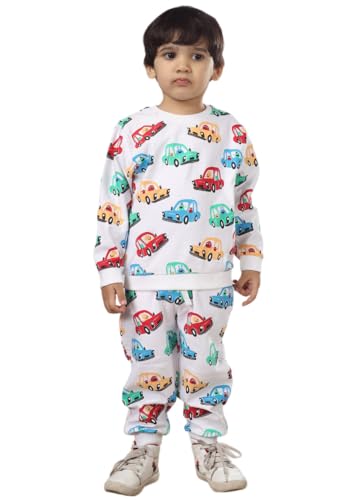 Image of POLKA TOTS 100% Cotton Co-Ord Joggers for Kids | Trendy Sweatshirt & Joggers Set | All Season Wear for Kids, Toddler & Newborn | Soft & Breathable Dress for Boys & Girls | from 6 Months to 8 Years