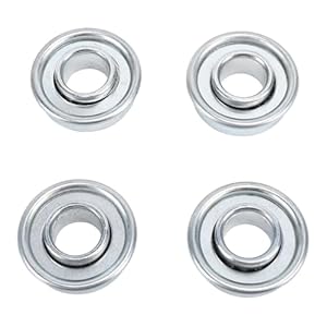 Topincn 4pcs Rasenmäherlager Set, 12,7 Mm X 28,6 Mm Schwerdetationsmäherwellenlager Ersatz für Rasenmäher, Stahlrasenmäher -Räderlager Austausch von Lagern