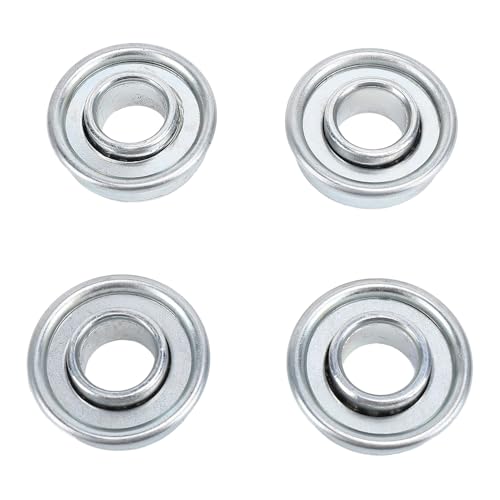 Topincn 4pcs Rasenmäherlager Set, 12,7 Mm X 28,6 Mm Schwerdetationsmäherwellenlager Ersatz für Rasenmäher, Stahlrasenmäher -Räderlager Austausch von Lagern