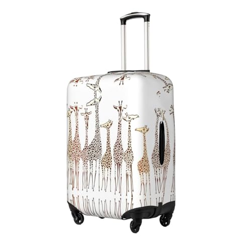 Cute Cartoon Funny Giraffes Print Luggage Suitcase Cover Protector Luggage Washable Covers With Concealed Zipper2