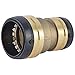 SharkBite 2 Inch x 1-1/2 Inch Reducing Coupling, Push to Connect Brass Plumbing Fitting, PEX Pipe, Copper, CPVC, PE-RT, HDPE, UXL015441