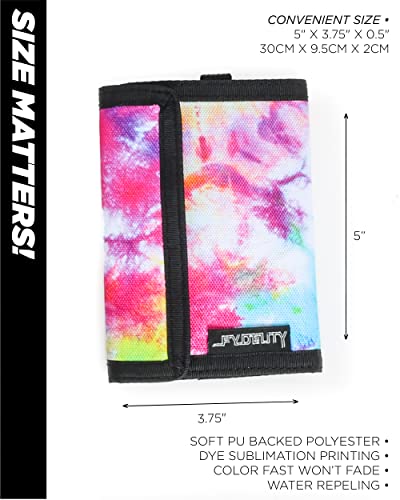 80's RFID Blocking Wallet - Mens and Women's RFID Wallet for Cards and Cash Bifold Hook & Loop Wallet Retro Wallets Men Women, Girls and Boys Wallet Tie Dye Splash4