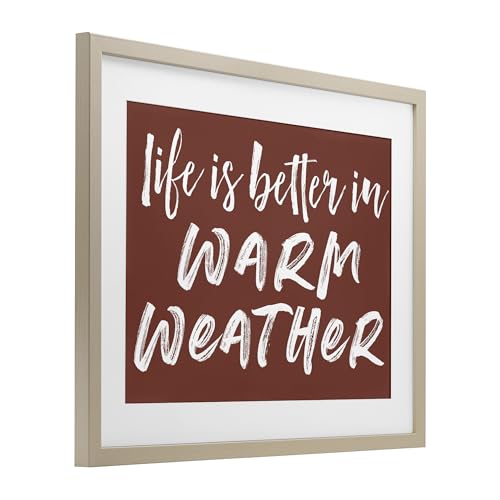 Affiche encadrée Life Is Better In Warm Weather pour illuminer votre salon de notes estivales