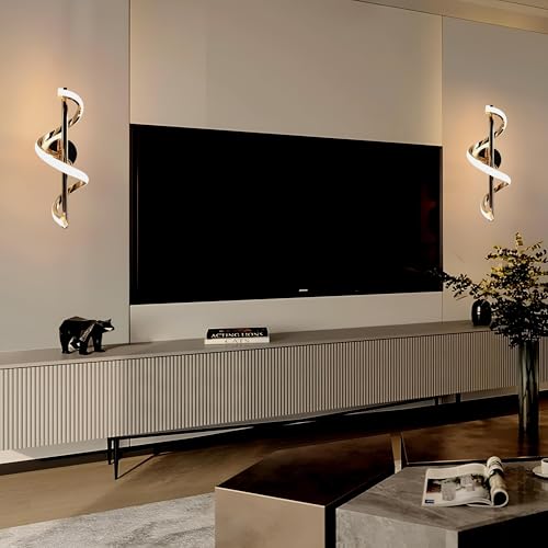 Image of FILLISKA Luxurious LED Wall Lamp for Home with Adjustable Colour Changing Function (FrenchGold Spiral-5255)(1 Year Warranty)
