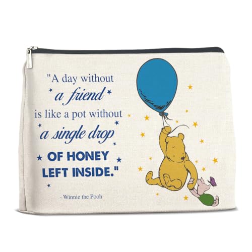 YeleY Friendship Gifts for Women, Gifts for Bestie Sister Best Friends, Winnie the Pooh Winnie the Pooh Cosmetic Makeup Bag