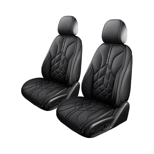 「ティエスオ」 軽自動車 シートカバー N-BOX N-ONE N-WGN バモス N-VAN シートカバー 軽自動車 4人乗り アウトドア 汚れ防止 車 保護マット 犬 車 シート 子供 PUレザー 車 内装カスタムパーツ 2席セット ブラック ZDB6