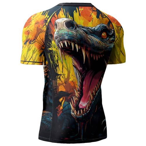 Desantiago Workout Compression Shirt, Mens Rash Guard Short Sleeve, Stretchable Fabric2