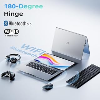 Tivique 18,5" pc portatile, Processore N150, 8000mAh computer portatile FHD 4 Core 16GB RAM 512GB SSD, Display IPS 1920x1080, Schermo FHD, HDMI & USB-C, 3X USB3.2, Laptop Leggero per Studio e Ufficio