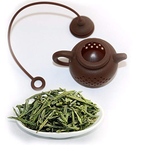 HELLOYOUNG Nueva Bolsa de té de Silicona Creativa Forma de Tetera con Filtro de infusión de té Segura Limpia 1 unid Cover