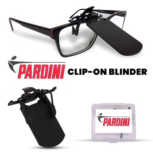Image of Pardini Clip-On Blinder for Shooting & Archery - Italian Premium Eye Shield for Glasses, ISSF Compliant, Non-Reflective Matte Finish, Lightweight & Durable, Adjustable for Left or Right Eye [Black]