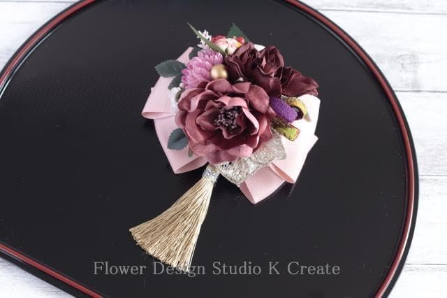 成人式・卒業袴に大正ロマン風の和モダンなリボン髪飾り 着物