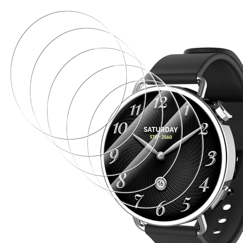 Simpeak Protector de Pantalla Compatible con Xiaomi Watch S4 41mm, Anti Arañazo, Dureza 9H, Sin Burbujas, HD Película Cristal Templado [5 Piezas]