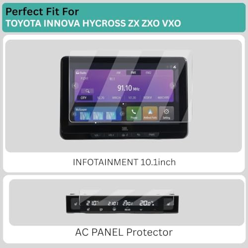 Image of Wisely Premium Screen Guard for TOYOTA INNOVA HYCROSS ZX ZXO VXO GXO FACELIFT 10.1-Inch Display Car Infotainment System Protector - Stereo Accessories - Touch Responsive, HD Clear, Easy Installation