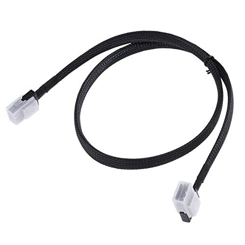 Cable Mini SAS 36pin SFF-8087 RAID 80cm Angulado 90° miniatura 6