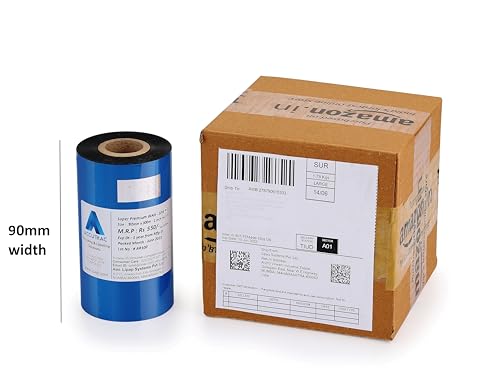 Accutrac 90 X 300 Meters Thermal Transfer Barcode Labels Ribbon Super Premium Wax for Printer TSC, Zebra, Citzen, Datamax, Thosiba, Sato Etc (Pack... - Image 2