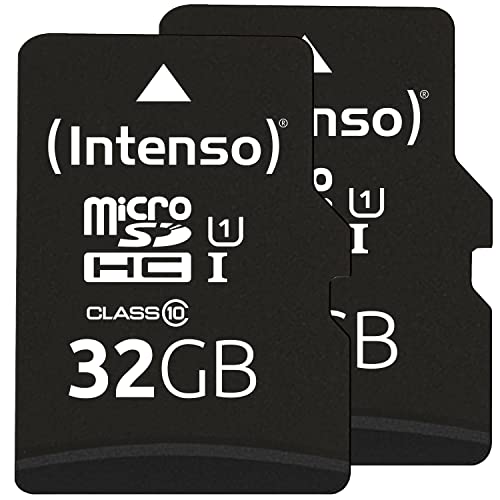 Intenso Premium microSDHC 2x32GB, Class 10 UHS-I Speicherkarte inkl. SD-Adapter schwarz: Amazon.de: Computer & Zubehör