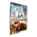 PLAQUE METAL US ROUTE 66 - MAIN STREET - 10x14 cm - FRAIS OFFERT