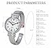 Women Classic Silver Tone Easy Read Bangle Cuff Watch