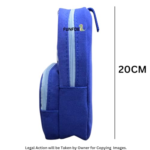 Image of Funfob Soccer Pencil Pouch for School College for Pen Pencil Football Pencil Box Travel or Cosmetic Case | Soccer Blue 01