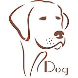 Dog Stencil, 5 x 6.5 inch (M) - Line Art Pet Friend Animal Head Stencils by CRAFT KREATIVELY ls