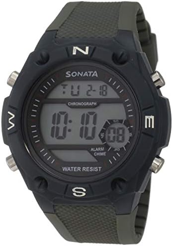 SF Digital Dial Grey Plastic Strap Watch for Men - NT77033PP01