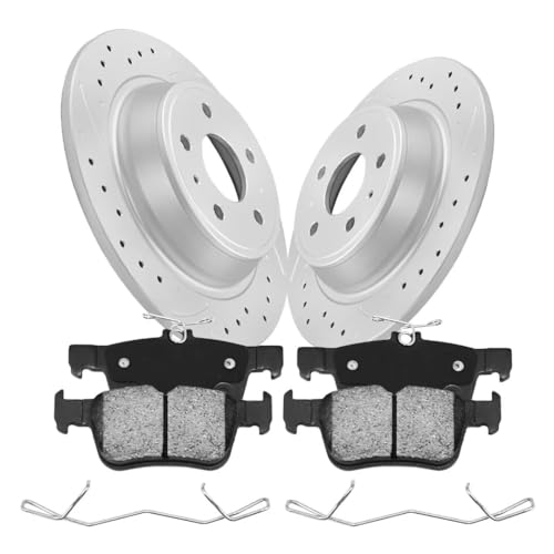GAIASURGE Brakes Pads and Rotors Kit Rear Automotive Replacement Brake Kits Compatible with 2013-2020 Ford Fusion, 2013-2016 Lincoln MKZ | 301.8mm(11.9in) | GEOMET Coated | 54194 & D1665-8893 by GAIASURGE - Used condition - US$77.58
