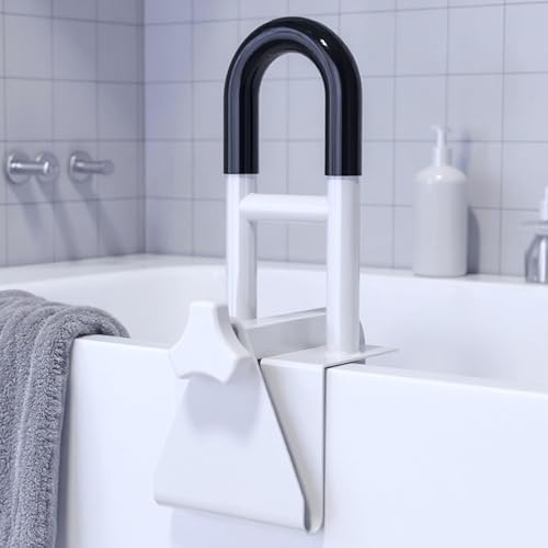 Songsoso Bathtub Safety Rail: Shower Grab Bar Handle for Seniors, Elderly, and Disabled, Fits 3.1 to...