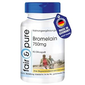 Fair & Pure® – Bromelain hochdosiert 750mg – 90 DRcaps – vegan – hochdosiert – 1800 F.I.P