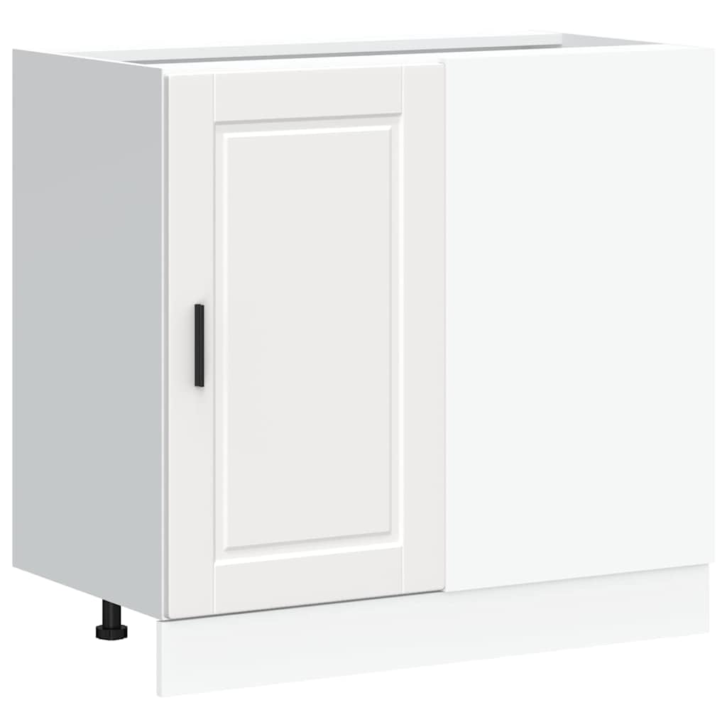 Myheimly Küchenschrank Holzwerkstoff,hoher Küchenschrank, Schrank,Küchenzeile,Schrank Küche,Einbauküche Küchenunterschrank Porto Weiß Holzwerkstoff