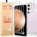 iAnder 3 Pack Glass Screen Protector for Galaxy S23 FE, 3 Pack Camera Lens Protector with Easy Installation Tray, Supports Fingerprint,Case Friendly