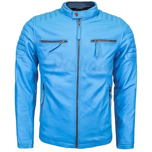 Leather Jacket Men - Stylish Cafe Racer for Men | Men's Leather Jacket Jacket for Comfort & Durability